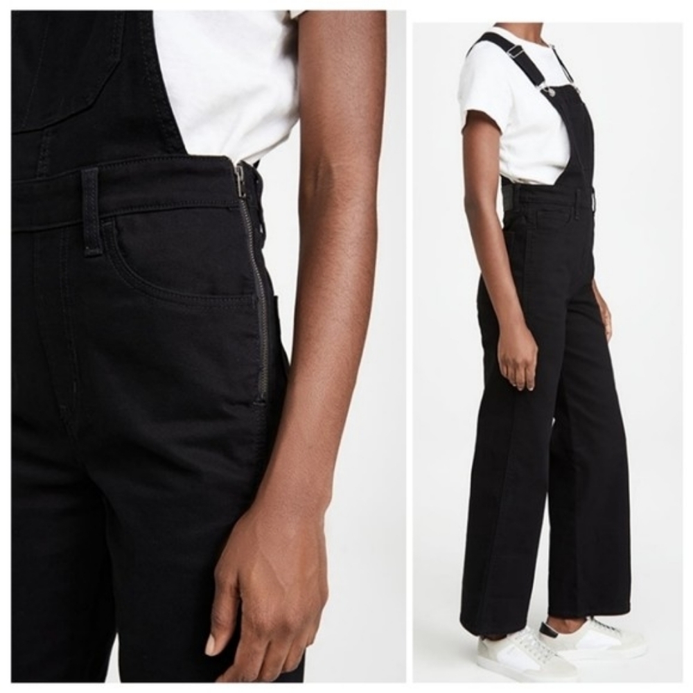 LEVI'S Slouch High Loose Overalls in Cozy Black - Picture 2 of 8